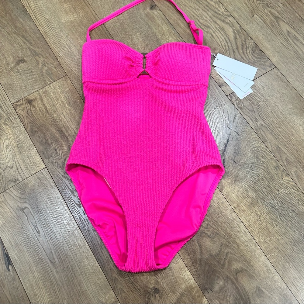 NWT $174 Lilly Pulitzer Anneli one piece bathing suit in pink - Picture 2 of 9